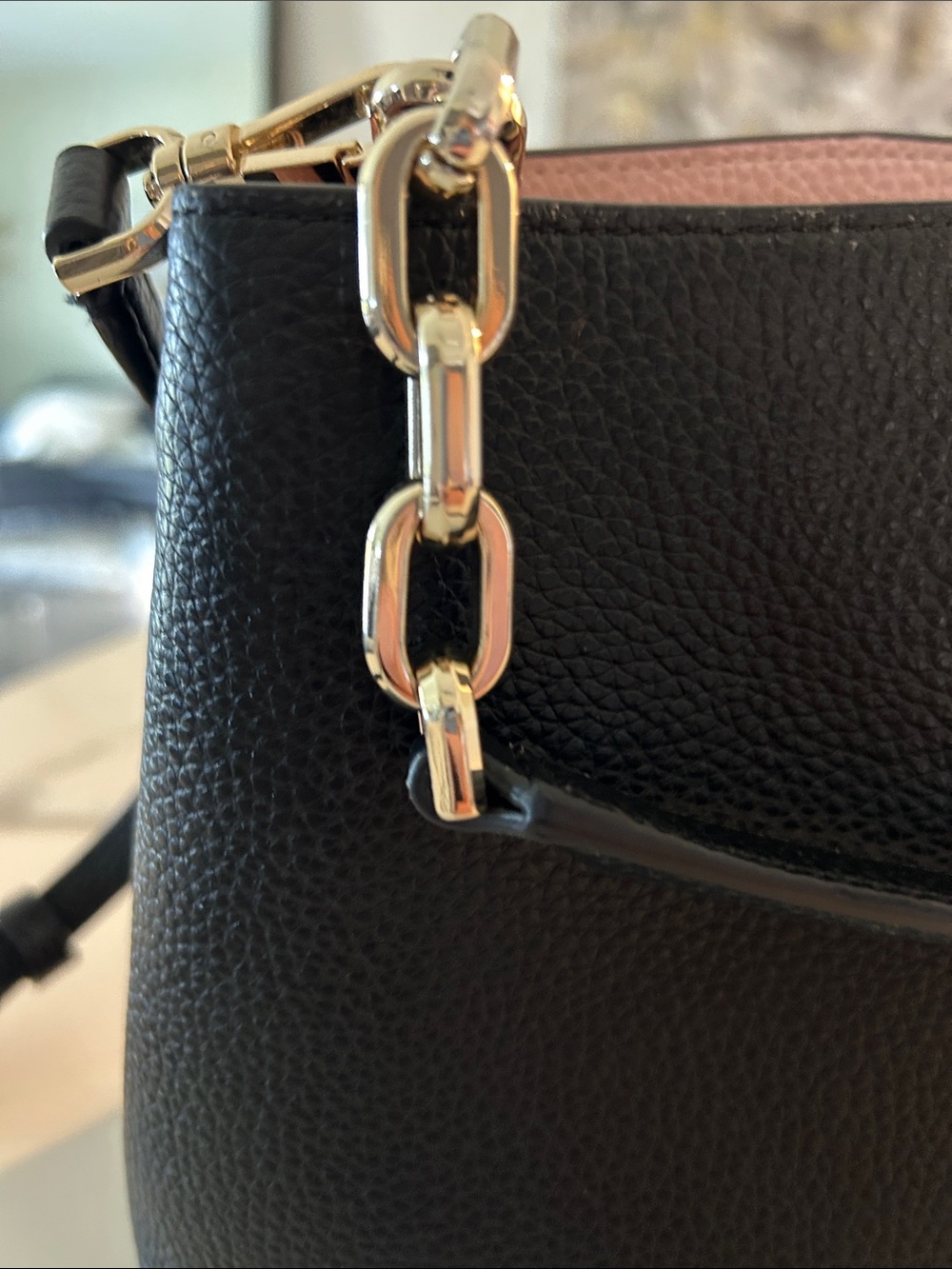 KATE SPADE Black Pebbled Leather purse w/ removable/adjustable straps - Picture 5 of 9
